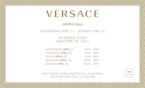 what is versace sample sale|versace discount outlet usa.